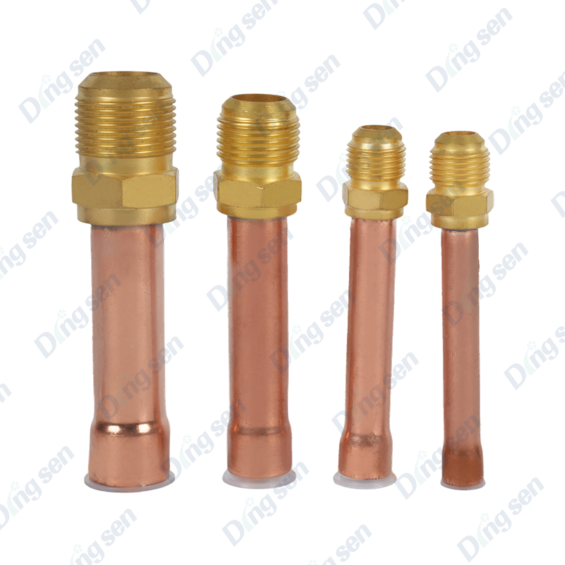 lange koperen pijpconnector voor airconditioning