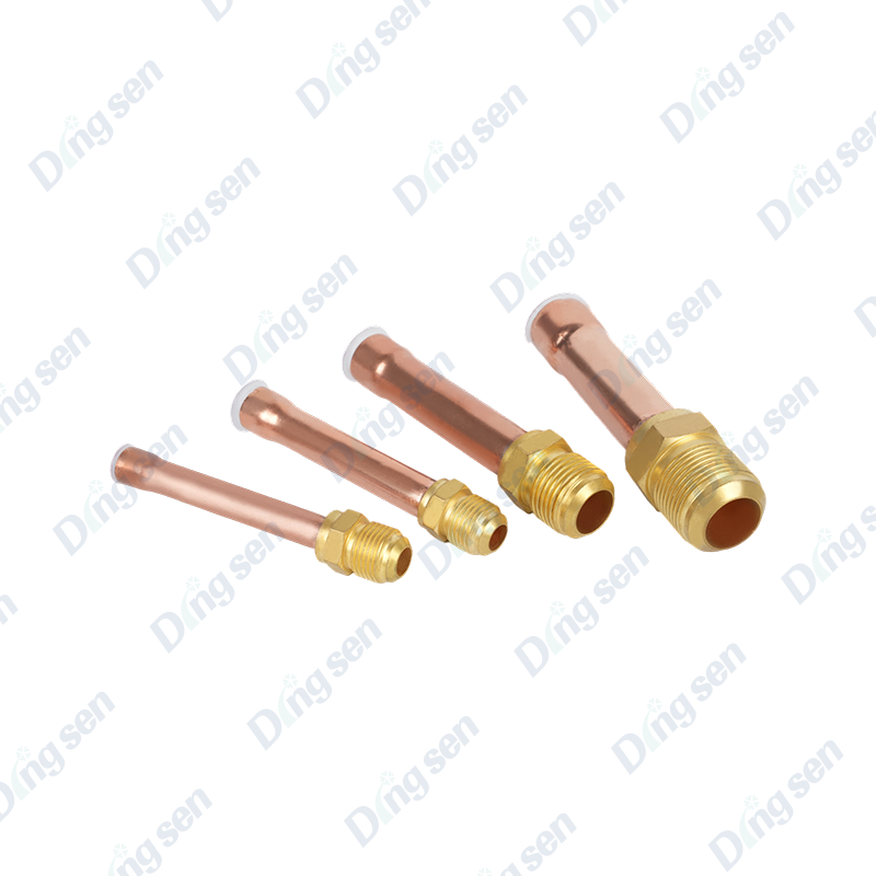 lange koperen pijpconnector voor airconditioning